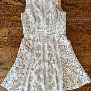 BCBG Maxaria White Eyelet dress, sleeveless, size 4